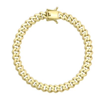 9ct Yellow Gold Curb Bracelet 8" 7.5mm