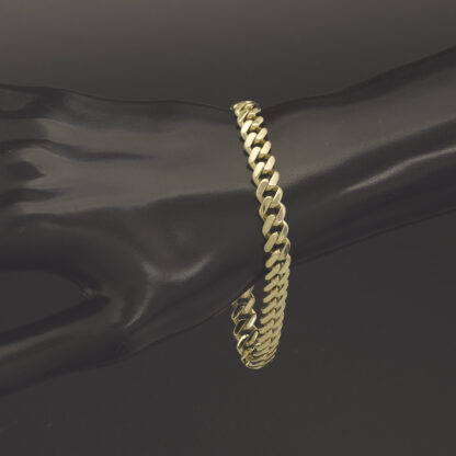 9ct Yellow Gold Curb Bracelet 8" 7.5mm - Image 3