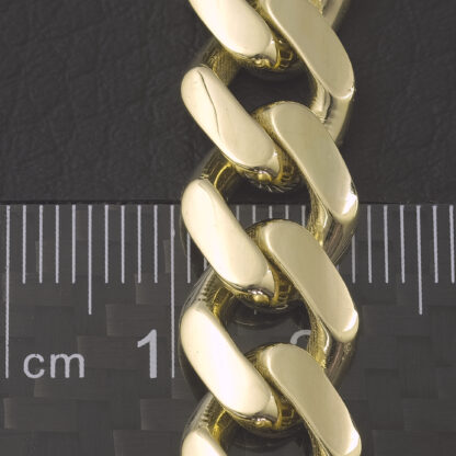 9ct Yellow Gold Curb Bracelet 7.5" 10.5mm - Image 2