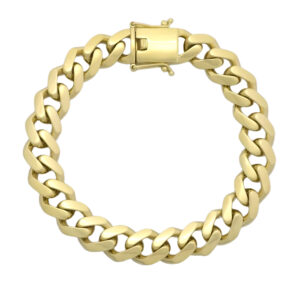 9ct Yellow Gold Curb Bracelet 8&#8243; 10.5mm