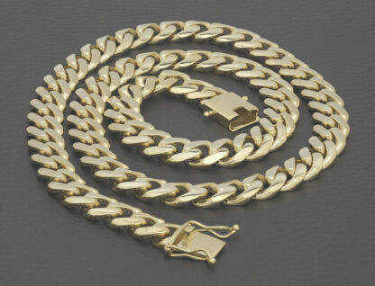 9ct Yellow Gold Curb Chain 24" 10.5mm - Image 4
