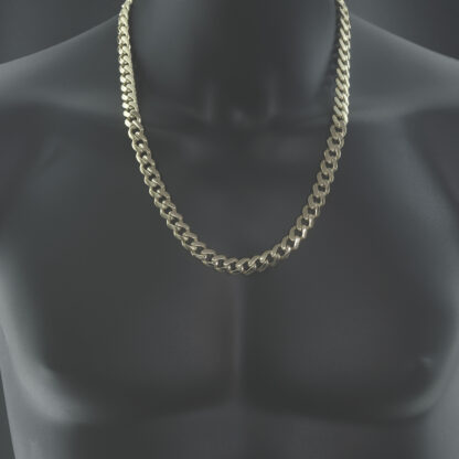 9ct Yellow Gold Curb Chain 24" 10.5mm - Image 2