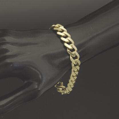 9ct Yellow Gold Curb Bracelet 7.5" 10.5mm - Image 3