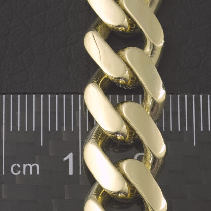 9ct Yellow Gold Curb Bracelet 7.5" 10.5mm - Image 2