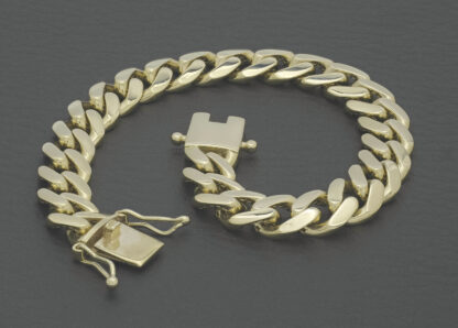 9ct Yellow Gold Curb Bracelet 7" 8.5mm - Image 4