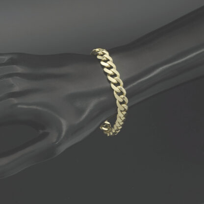 9ct Yellow Gold Curb Bracelet 7" 8.5mm - Image 3