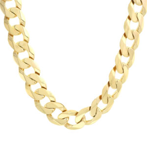 9ct Yellow Gold Curb Chain 22&#8243; 15.5mm