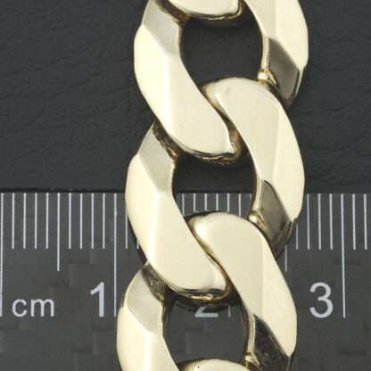 9ct Yellow Gold Curb Chain 22" 15.5mm - Image 3