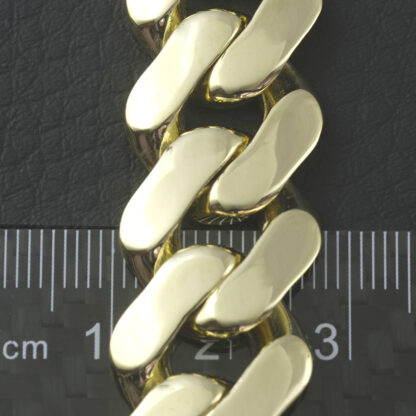 9ct Yellow Gold Curb Bracelet 7.5" 16.5mm - Image 2