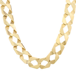 9ct Yellow Gold Curb Chain 23.5&#8243; 13.5mm