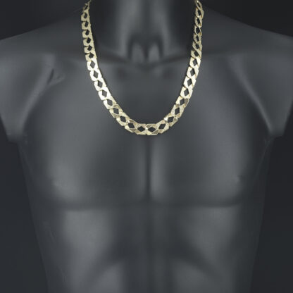 9ct Yellow Gold Curb Chain 23.5" 13.5mm - Image 4