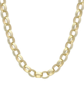 9ct Yellow Belcher Chain 24.5&#8221; 8mm