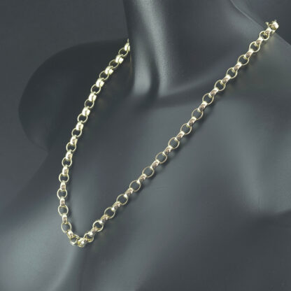 9ct Yellow Belcher Chain 24.5'' 8mm - Image 3