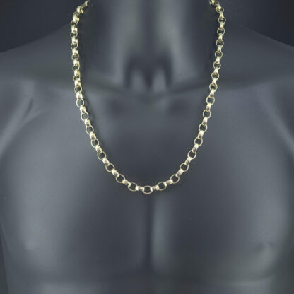 9ct Yellow Belcher Chain 24.5'' 8mm - Image 4