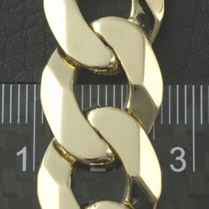 9ct Yellow Gold Curb Bracelet 9" 15.5mm - Image 2