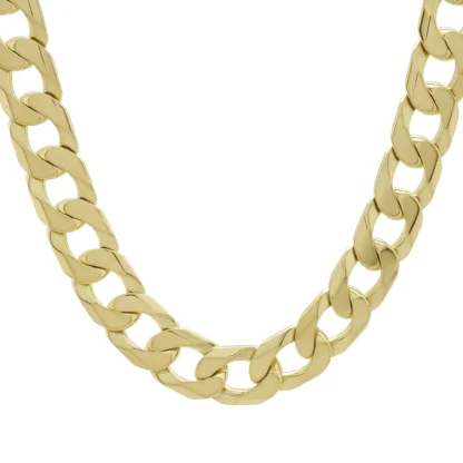 9ct Yellow Gold Curb Chain 22.5" 10.5mm