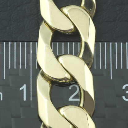9ct Yellow Gold Curb Chain 22.5" 10.5mm - Image 3