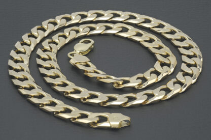9ct Yellow Gold Curb Chain 22.5" 10.5mm - Image 2