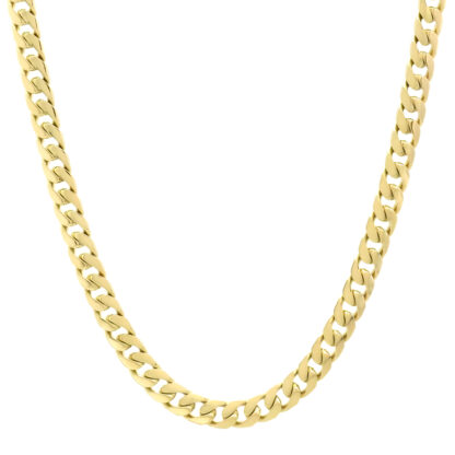 9ct Yellow Gold Curb Chain 24.5" 5.5mm