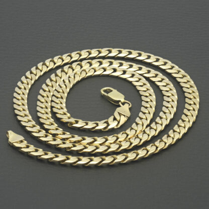 9ct Yellow Gold Curb Chain 24.5" 5.5mm - Image 2