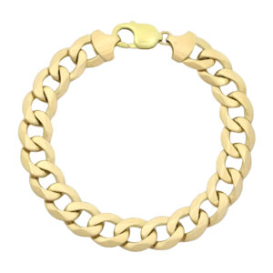 9ct Yellow Gold Curb Bracelet 9&#8243; 12mm