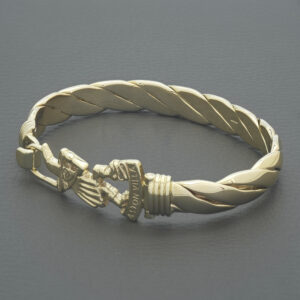 9ct Yellow Gold Football Loop Bangle