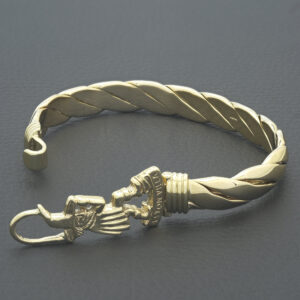 9ct Yellow Gold Football Loop Bangle