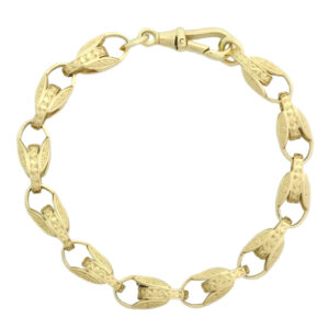 9ct Yellow Gold Tulip Bracelet 8&#8243; 8.5mm