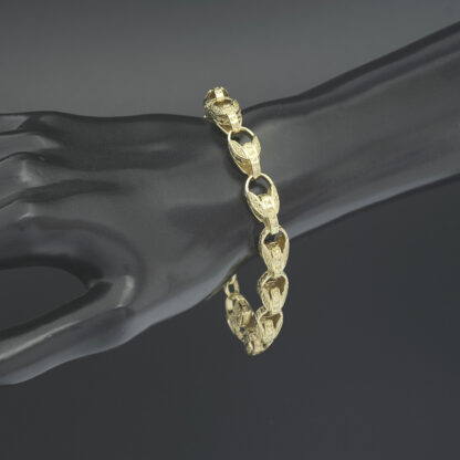 9ct Yellow Gold Tulip Bracelet 8" 8.5mm - Image 4