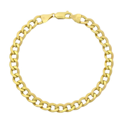 9ct Yellow Gold Curb Bracelet 7.5" 6mm