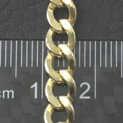 9ct Yellow Gold Curb Bracelet 7.5" 6mm - Image 4