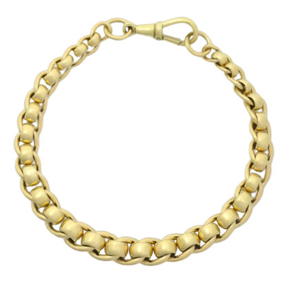 9ct Yellow Gold Roller Ball Bracelet 8" 7.5mm