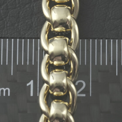 9ct Yellow Gold Roller Ball Bracelet 8" 7.5mm - Image 4