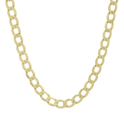 9ct Yellow Gold Curb Chain 20.5" 6mm