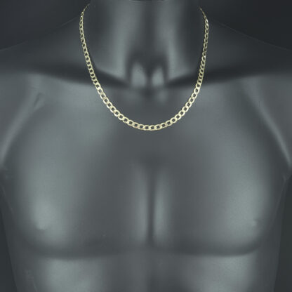 9ct Yellow Gold Curb Chain 20.5" 6mm - Image 4