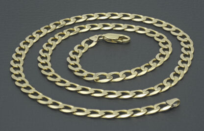 9ct Yellow Gold Curb Chain 20.5" 6mm - Image 2