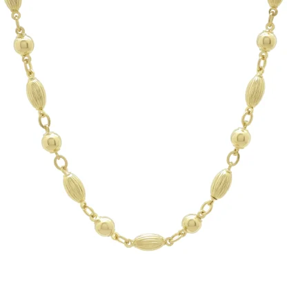9ct Yellow Gold Fancy Link Chain 22.5" 5mm