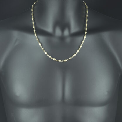 9ct Yellow Gold Fancy Link Chain 22.5" 5mm - Image 4