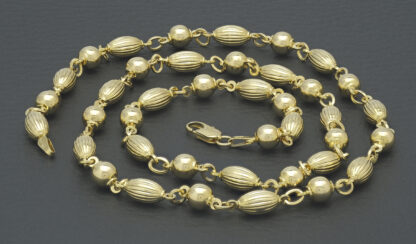 9ct Yellow Gold Fancy Link Chain 22.5" 5mm - Image 2
