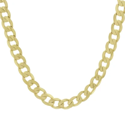 9ct Yellow Gold Curb Chain 20" 7.5mm