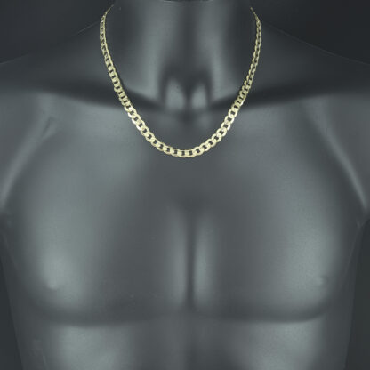 9ct Yellow Gold Curb Chain 20" 7.5mm - Image 4