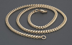9ct Rose Gold Curb Chain 16″ 3.5mm