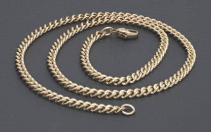 9ct Rose Gold Curb Chain 16" 3.5mm - Image 3