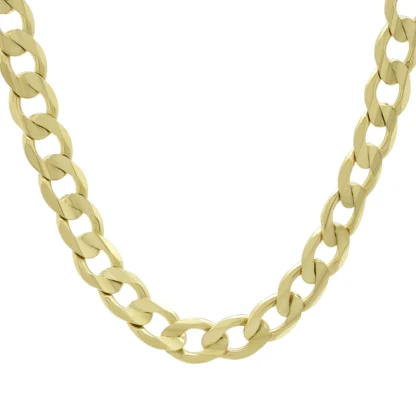 9ct Yellow Gold Curb Chain 22.5" 9mm