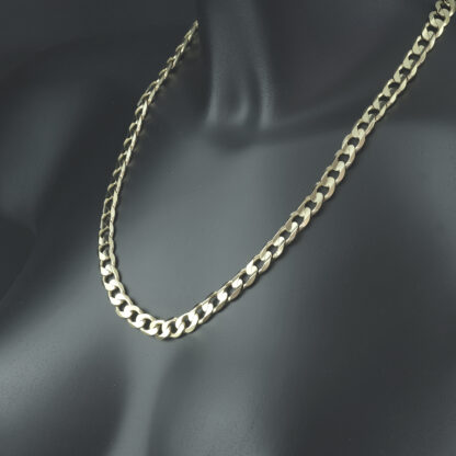 9ct Yellow Gold Curb Chain 22.5" 9mm - Image 2