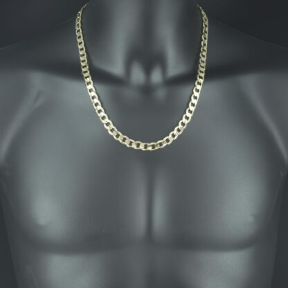 9ct Yellow Gold Curb Chain 22.5" 9mm - Image 5