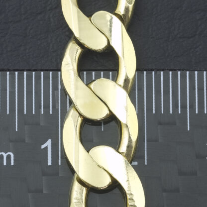 9ct Yellow Gold Curb Chain 22.5" 9mm - Image 4
