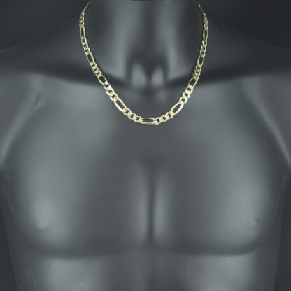 9ct Yellow Gold Figaro Chain 20" 8mm - Image 4