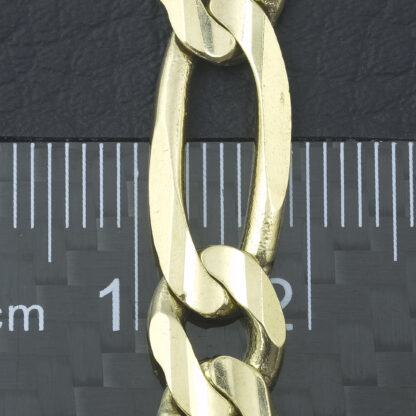 9ct Yellow Gold Figaro Chain 20" 8mm - Image 3