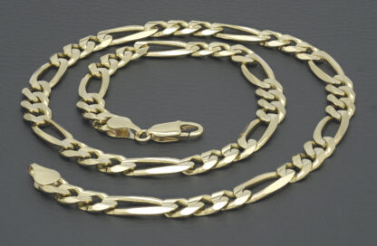 9ct Yellow Gold Figaro Chain 20" 8mm - Image 2
